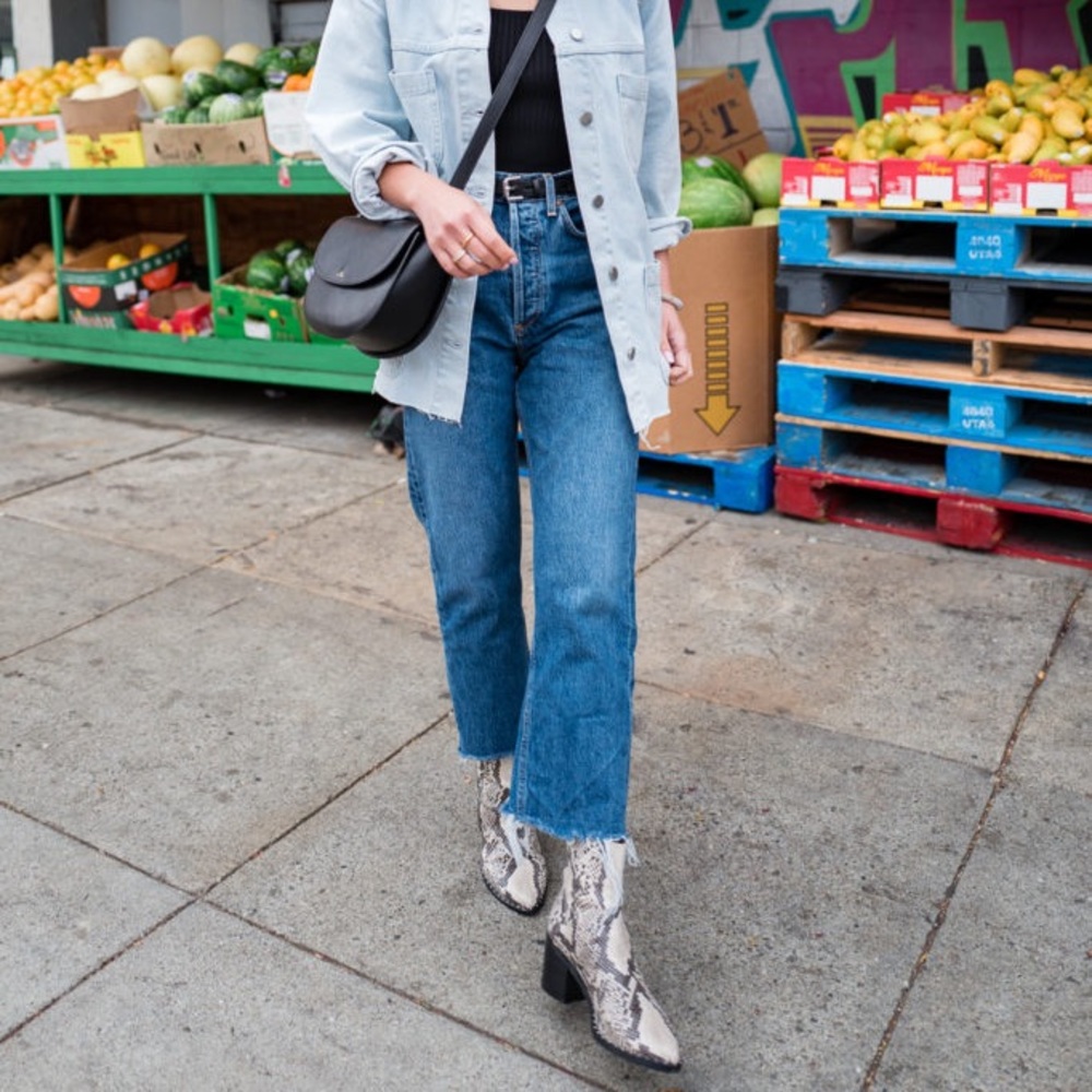 Treasure And Bond Farrah Python Snakeskin Embosse… - image 8